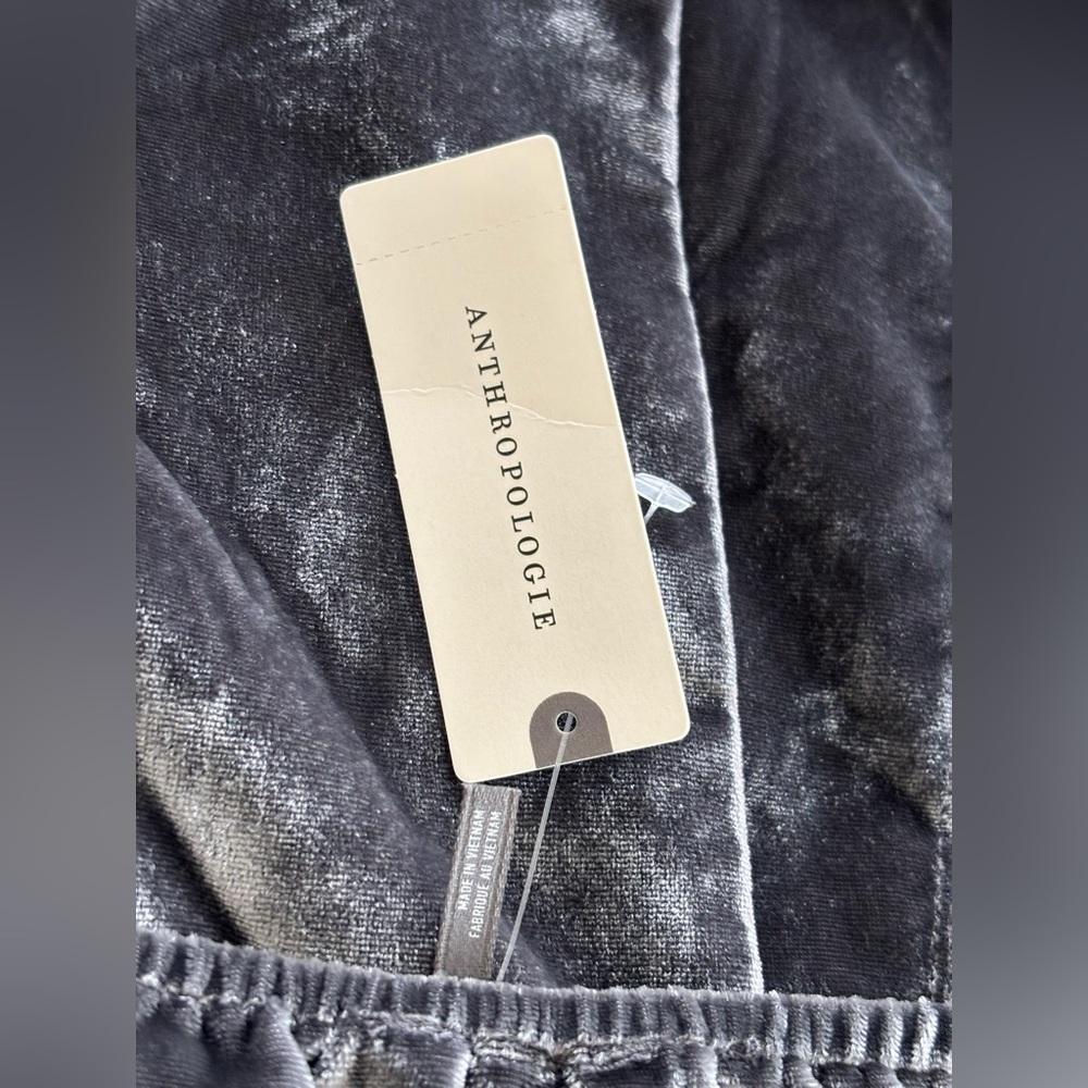 Anthropologie The Dylon Sleeveless Wide-Placket Top Velvet Edition Gray Sz. S - Picture 15 of 15
